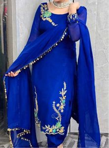Royal Blue Embroidered Unstiched Suit Don&#39;t Miss
