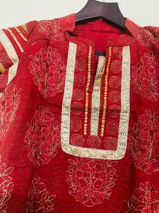 Boutique Made Red Short Kurti