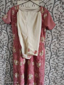 Pink Embroidered Tunic Dress
