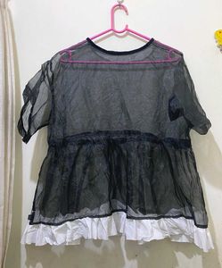 Sheer Black Top 34-38