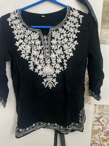 Short Chikan Kari Kurti For Women