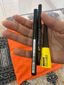 Combo of 3- Maybelline Liners &amp; L’Oreal Kajal