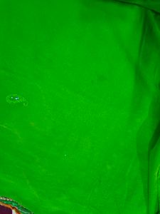 Heavy Georgette Popat Green Saree
