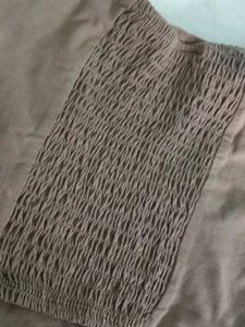 Brown Striped Casual Jacket