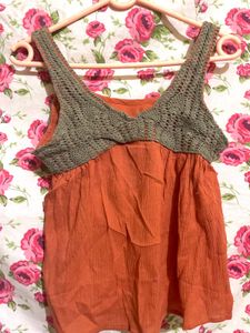 Pretty Rust Crop Top