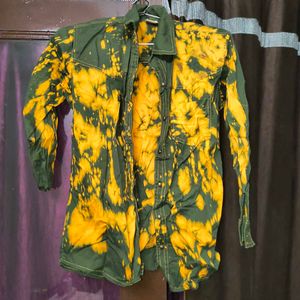 Shirt With Yellow And Green Colour