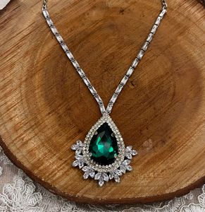 Emerald Teardrop Necklace