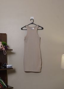 Beige Bodycon Dress