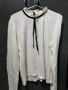 Elegant White Ruffle Top