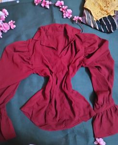 💙💙 Top Puff Sleeves Maroon