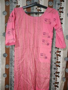 Pink Printed Kurta