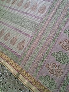 Pure Cotton Saree With Printed