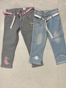 Designer Grey And Blue Jeans Combo 2-4 Year Old