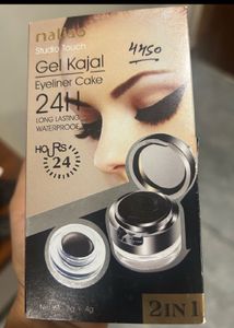 Combo of Malio Gel Kajal Eyeliner Cake and mascara