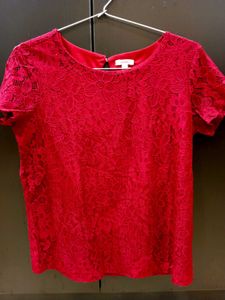 Red Floral Top