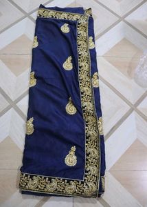 Elegant Navy Blue Saree Never Used Totally New