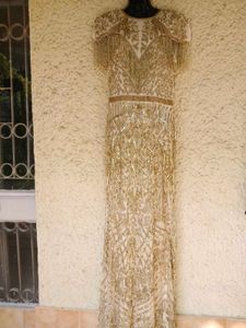Stunning Gold Fully Embellished Gown