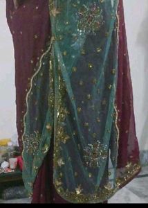 Shimmer Saree - Purple