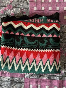 Patterned Knit Sweater