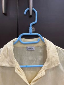 Light Yellow Crop Shirt