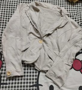 Full Sleeve Korean Style Crop Jacket For Women