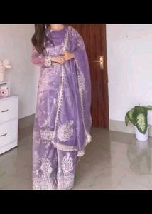 Elegant Purple Embroidered Salwar Suit