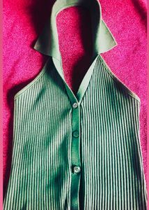 Green Knit Zara  Halter Top