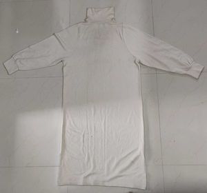 Off-White Turtleneck Sweater Dress