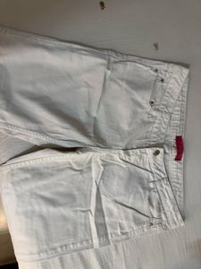 White Cropped Trousers