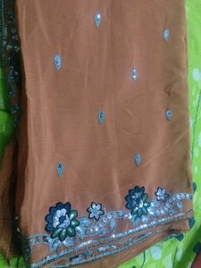 Chocolate Colour Saree
