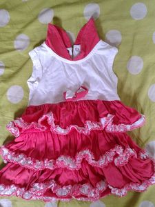 Cute Pink Ruffled Dress