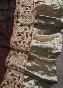 Brown &amp; Gold Anarkali Dress