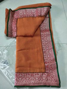 Elegant Orange Saree