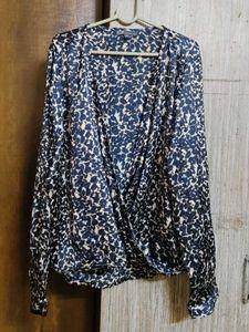 Blue And White Colour Top