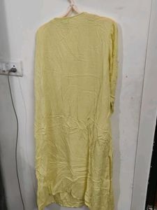Yellow Embroidered Tunic Dress
