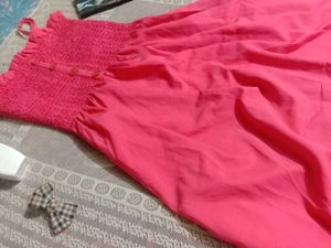Hot Pink Smocked Dress