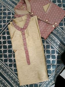 Manyavar Kurta Pajama With Waist coat