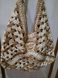 Boho Chic Crochet Hobo Bag