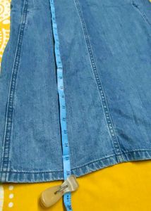 Denim Dungree Skirt With Tops