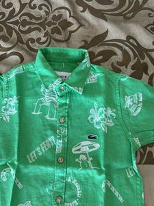 Lacoste Green Patterned Shirt