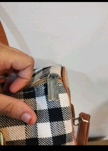 Burberry Plaid Boston Bag