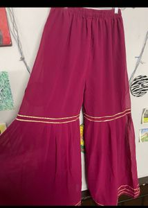 Magenta Embellished Kurta Set