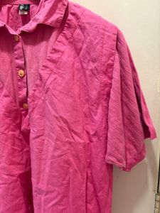Vintage Pink Button-Up