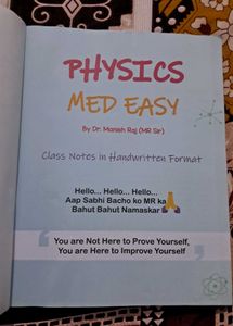 Physics Medeasy By Mr Sir
