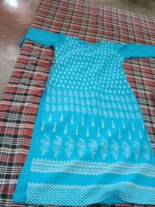 Fabulous Skyblue Printed Kurta