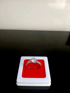 Gents Diamond Ring Pure Silver