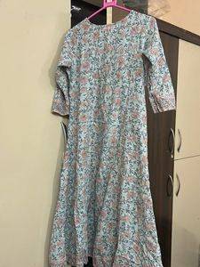 Floral Print Anarkali Kurta