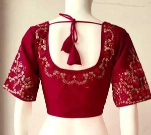 Embroidered Blouse - Red