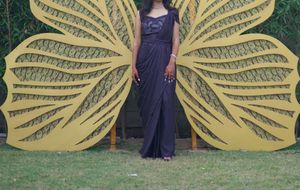 Elegant Purple Party Sari