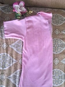 Pink Quarter Zip Top